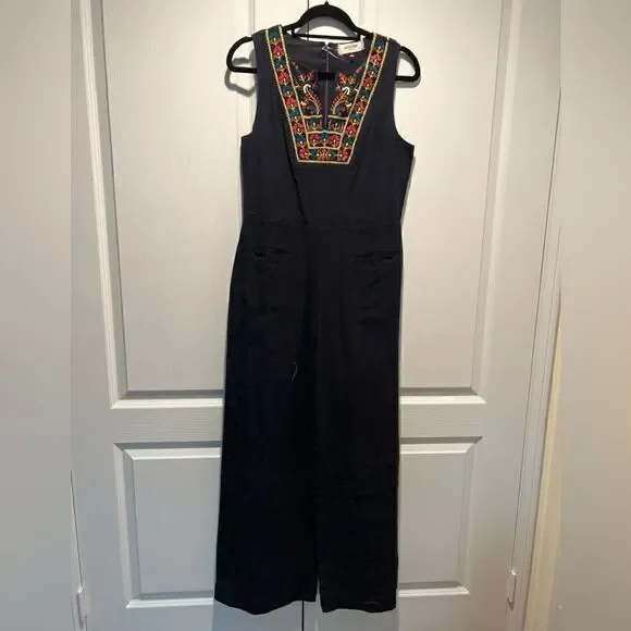 Anthropologie Porridge Deena Embroidered Jumpsuit - Picture 2 of 4